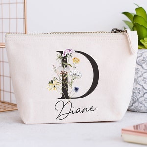 Grande Trousse personnalisée, Modèle Initiales de printemps image 1