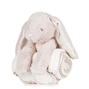 Peluche et sa couverture brodée personnalisée, Lapin et sa couverture image 4