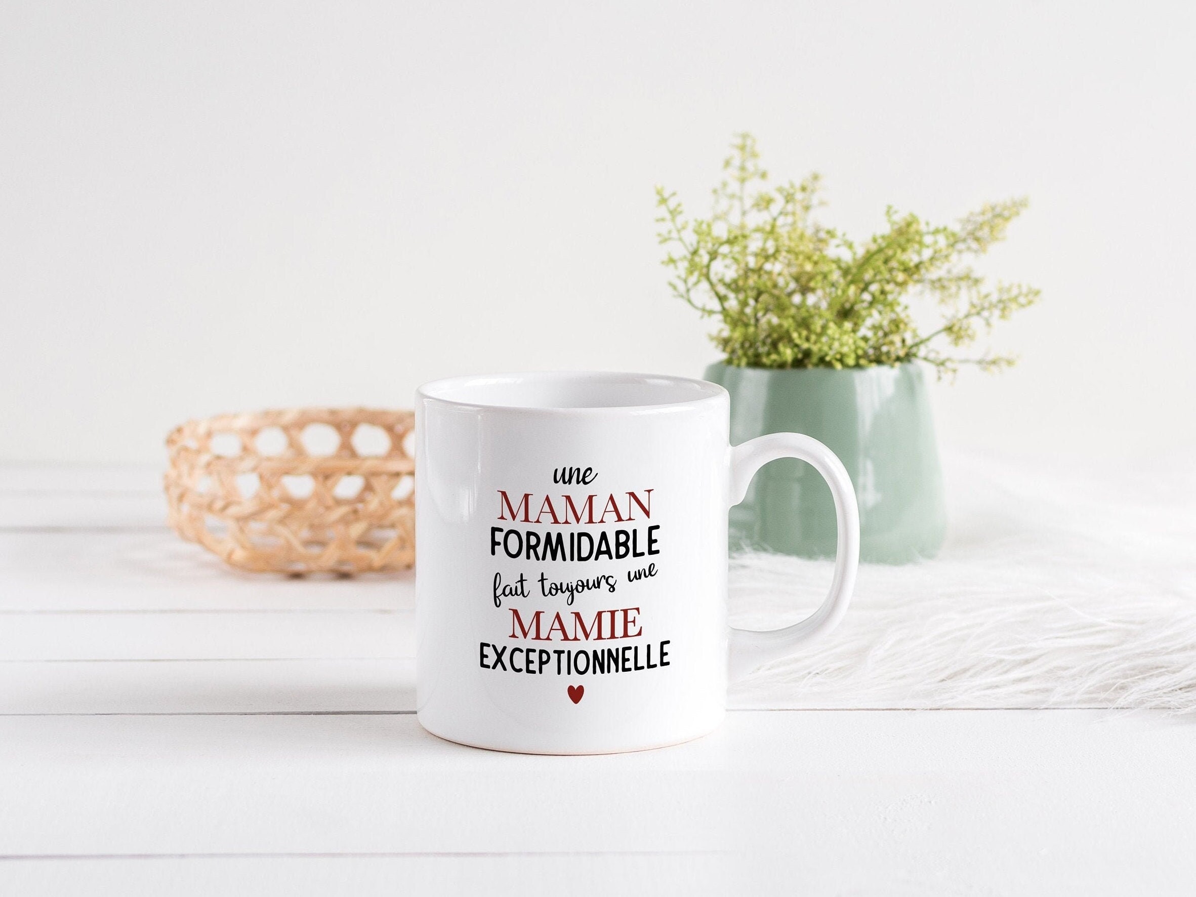 Mug Personnalisé Céramique, 325 ou 430Ml, Cadeau Maman, Mamie, Soeur, Tatie, Amie, Témoin...