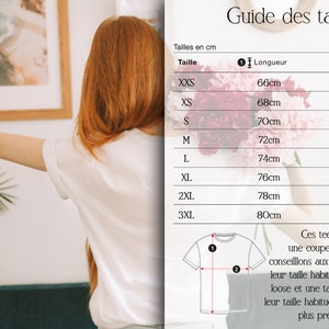 Tee Shirt EVJF personnalisé, Coupe ample unisexe, 100% Coton Bio, 24 couleurs au choix, Couronne de fleurs, Modèle Boho image 10