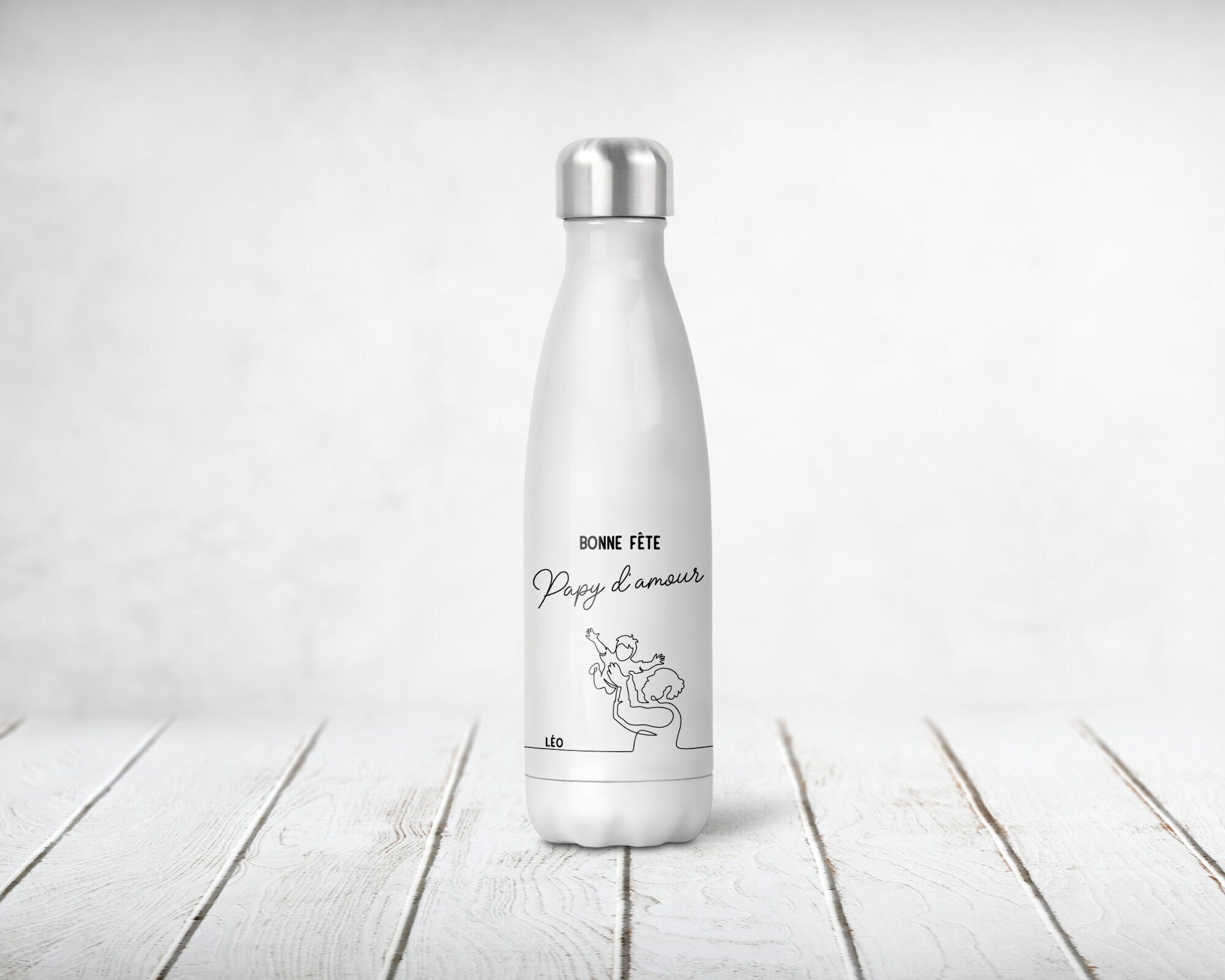 Bouteille Isotherme Personnalisée, Bonne Fête Papy