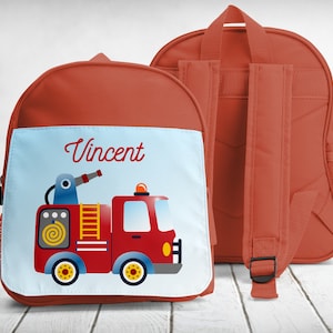 cartable, sac à dos, maternelle-sport, à personnaliser, Pompier 02