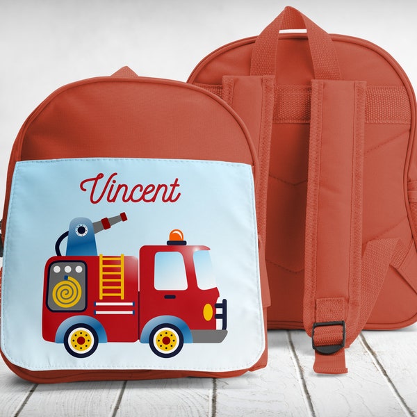 cartable, sac à dos, maternelle-sport, à personnaliser, Pompier 02