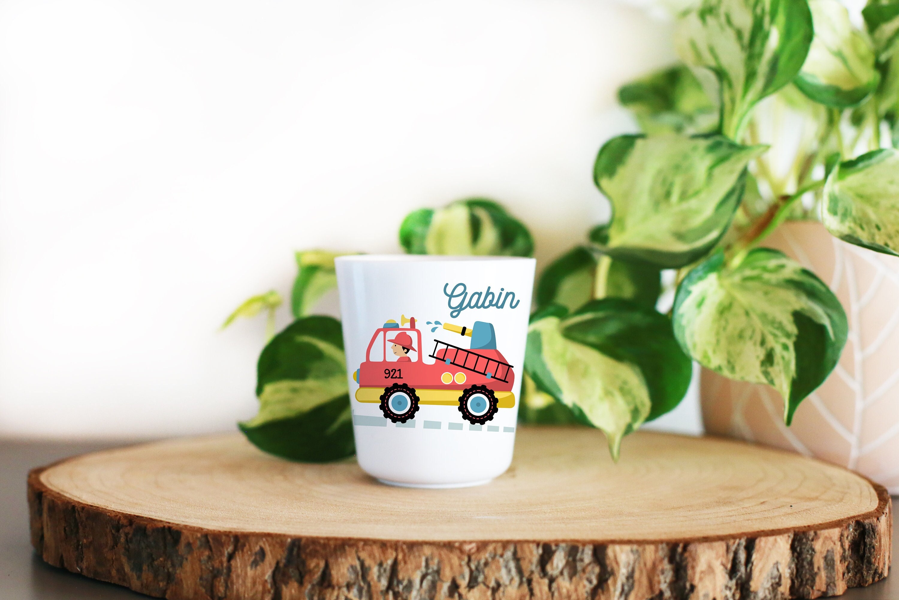 Gobelet Plastique Enfant Personnalisé, Pompier 01