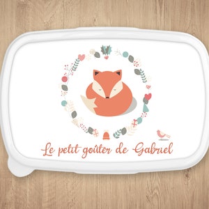 Boîte à repas personnalisée, Modèle Renard image 1