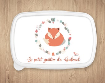 Boîte à repas personnalisée, Modèle Renard