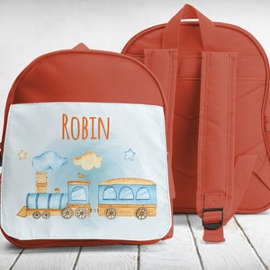 cartable, sac à dos, maternelle-sport, à personnaliser, Train