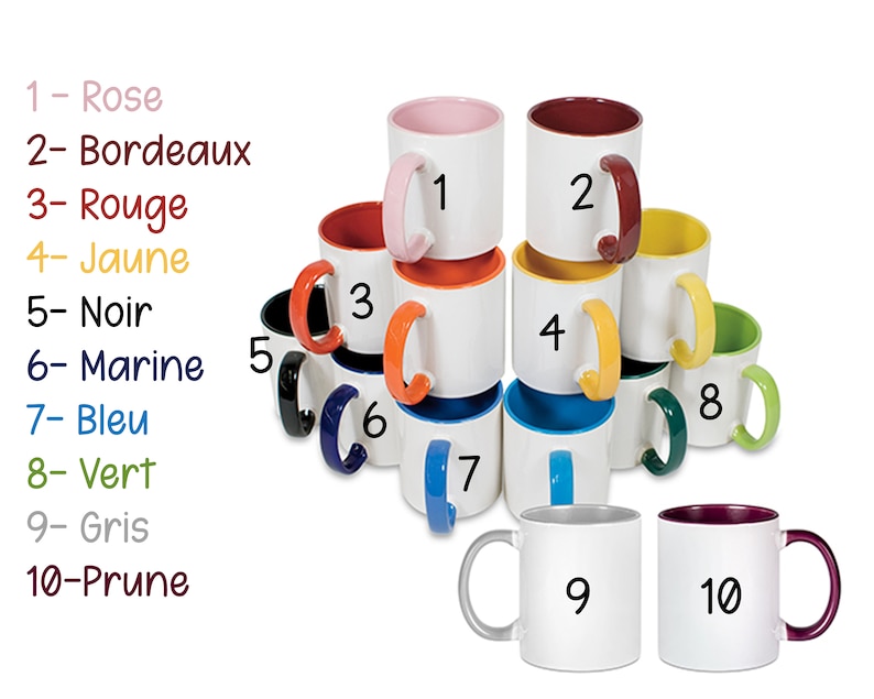 Personalized ceramic mug, 325 or 430ml, EVJF image 9