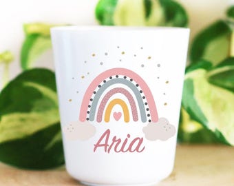 Copo de plástico infantil personalizado, Arco-íris
