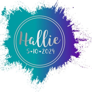 Splash of Color hot pink and purple Bat Mitzvah Logo