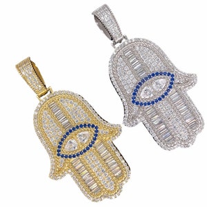 Hamsa Hand Evil Eye Charm Necklace