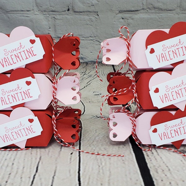 Valentine's Candy Shaped Treat Box, Candy Wrapper Treat Box, Valentines Treat Box/Favor box, Valentines Party Favors, Handmade Treat Box..