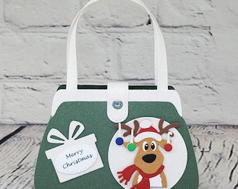Christmas Holiday Reindeer Paper Purse Gift Card Holder, Paper Purse Gift Card Holder, Birthday Gift Card Holder,  Money Gift Holder.