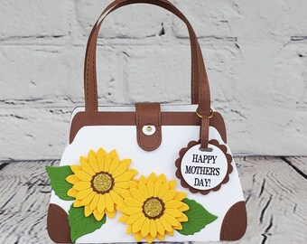 Sunflower Purse Gift Card Holder,Mother's Day/Birthday Gift Card Holder, Handmade/Teacher's Appreciation Gift Card Holder,Money Gift Holder.