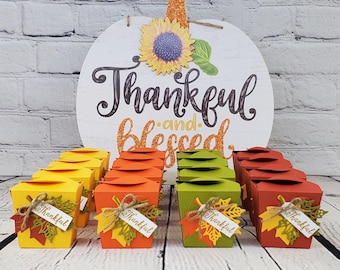 Thanksgiving Takeout Treat Boxes, Fall Treat Boxes, Thanksgiving Party Favors, Thanksgiving Table Decor.