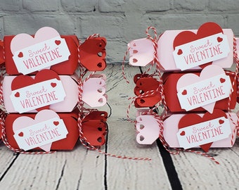 Valentine's Candy Shaped Treat Box, Candy Wrapper Treat Box, Valentines Treat Box/Favor box, Valentines Party Favors, Handmade Treat Box..