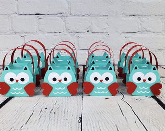 Owl Treat Bags ,Owl Party Favors,Kids,Birthday/Baby Shower Party Favor,Valentines Class Favors,Handmade Treat Bags, Classroom Treat Bags.