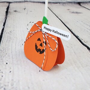 Halloween Pumpkin Lollipop Holders, Jack-o-Lantern Lollipop Holders, Halloween Favors,Pumpkin Cake Pop Holders,Halloween Treats for Class. image 5