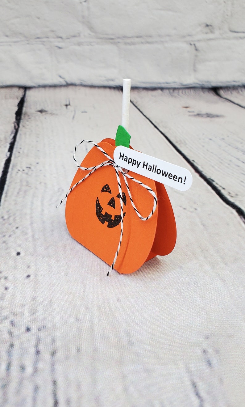 Halloween Pumpkin Lollipop Holders, Jack-o-Lantern Lollipop Holders, Halloween Favors,Pumpkin Cake Pop Holders,Halloween Treats for Class. image 5