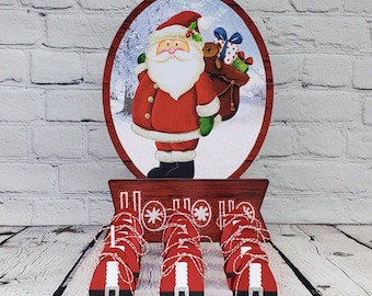 Santa Lollipop Holder, Christmas Lollipop Holder, Santa Candy Holder, Winter Lollipop Holder, Christmas Treats, Christmas Favors for Kids.