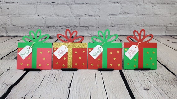 Christmas Present Gift Card Holder, Handmade Christmas Gift Card Holder, Holiday Gift Card Holder,Co-Worker/Employee Gifts.