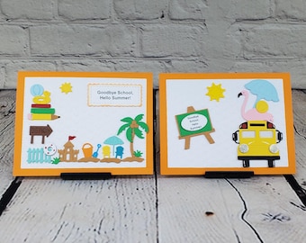 End of the Year School Card, Last Day of School Card, Card For Teacher, Teacher Appreciation Card, Goodbye School Hello Summer Card.
