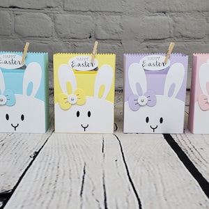 Easter Goodie Bags, Easter Favor Bags, Easter Party Favors, Easter Treat Bags, Easter Table Decor, Easter Favor, Handmade Easter Treat Bags.