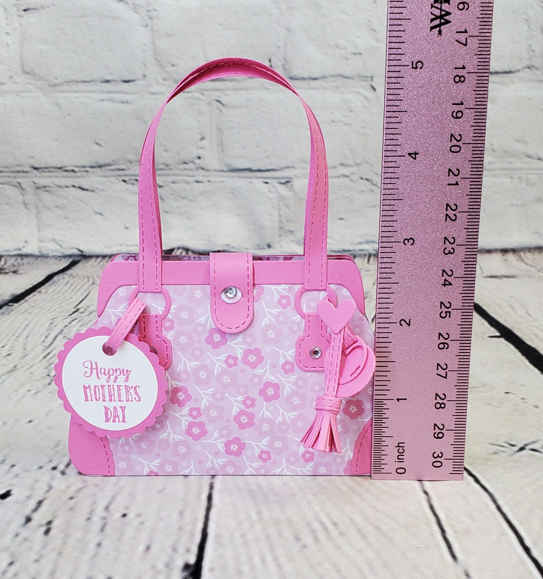Pink Paper Purse Gift Card Holder Mother's Day Gift Card Etsy