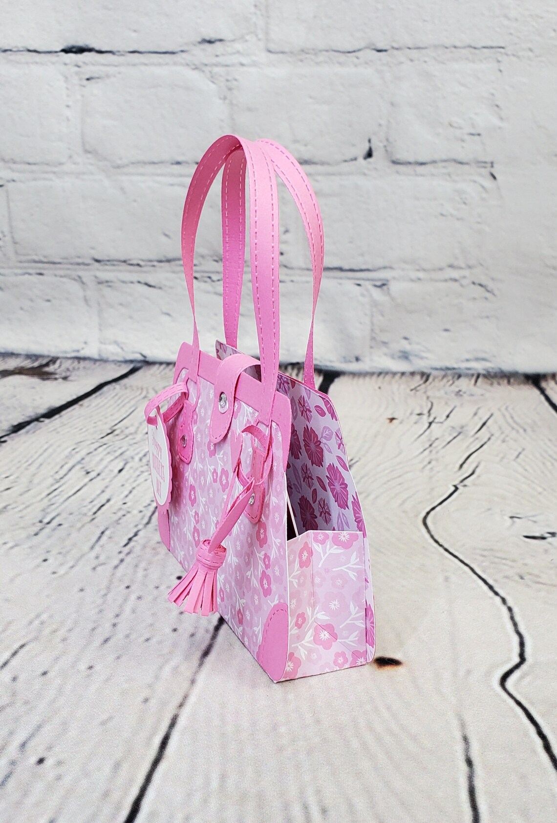 Pink Paper Purse Gift Card Holder Mother's Day Gift Card Etsy