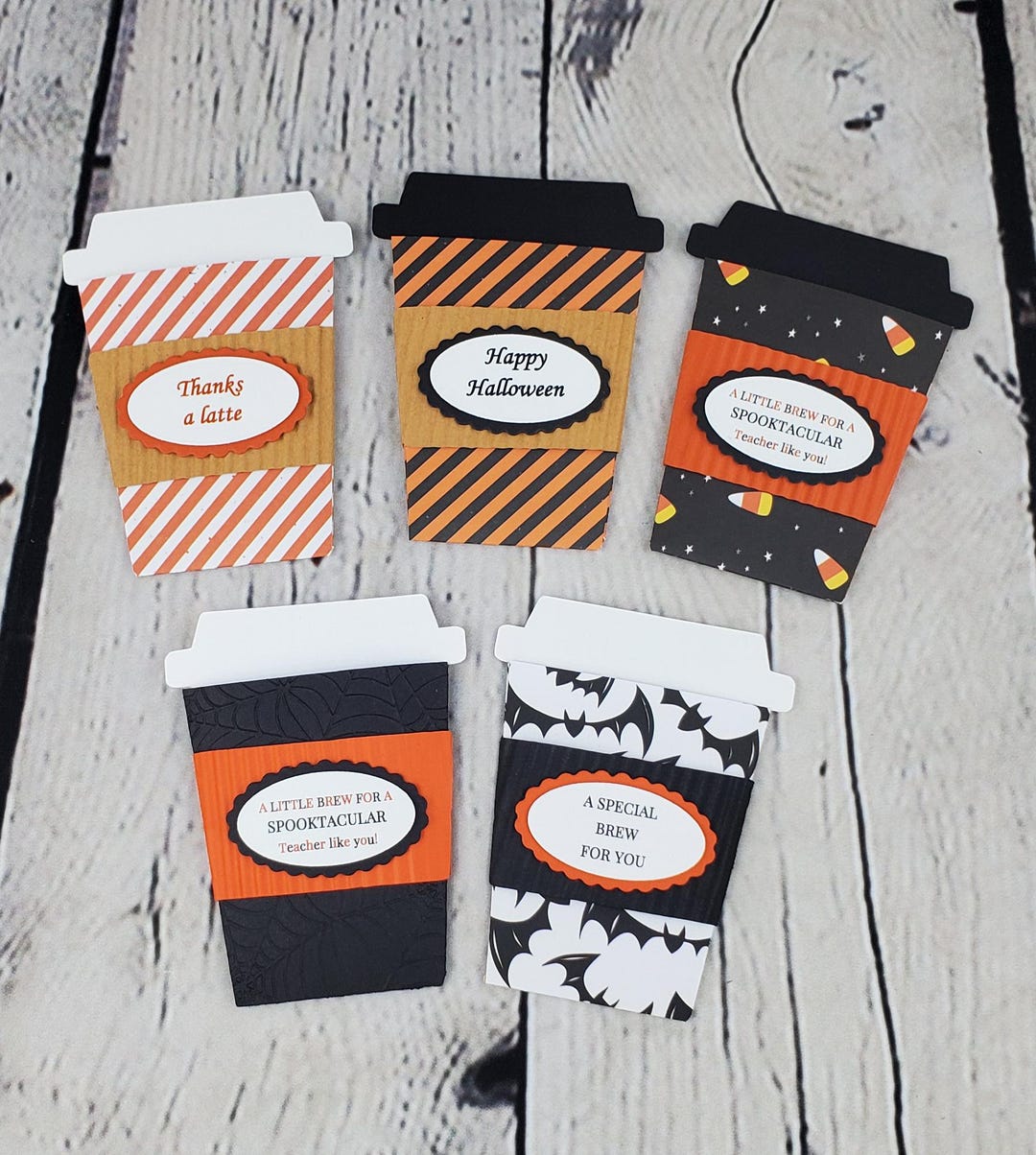 Coffee Gift Card Holders, Halloween Gift Card Holders, Fall Gift Card