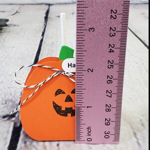 Halloween Pumpkin Lollipop Holders, Jack-o-Lantern Lollipop Holders, Halloween Favors,Pumpkin Cake Pop Holders,Halloween Treats for Class. image 8