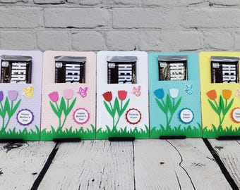 Tulips Hershey Bar Wrapper ,Mother'sDay, Staff, Teacher, Coworkers, Employee Appreciation Gift, Friends, Neighbors Treat, Volunteer Gifts.