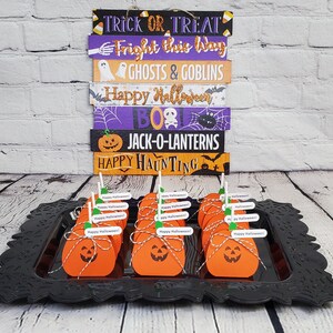 Halloween Pumpkin Lollipop Holders, Jack-o-Lantern Lollipop Holders, Halloween Favors,Pumpkin Cake Pop Holders,Halloween Treats for Class. image 3