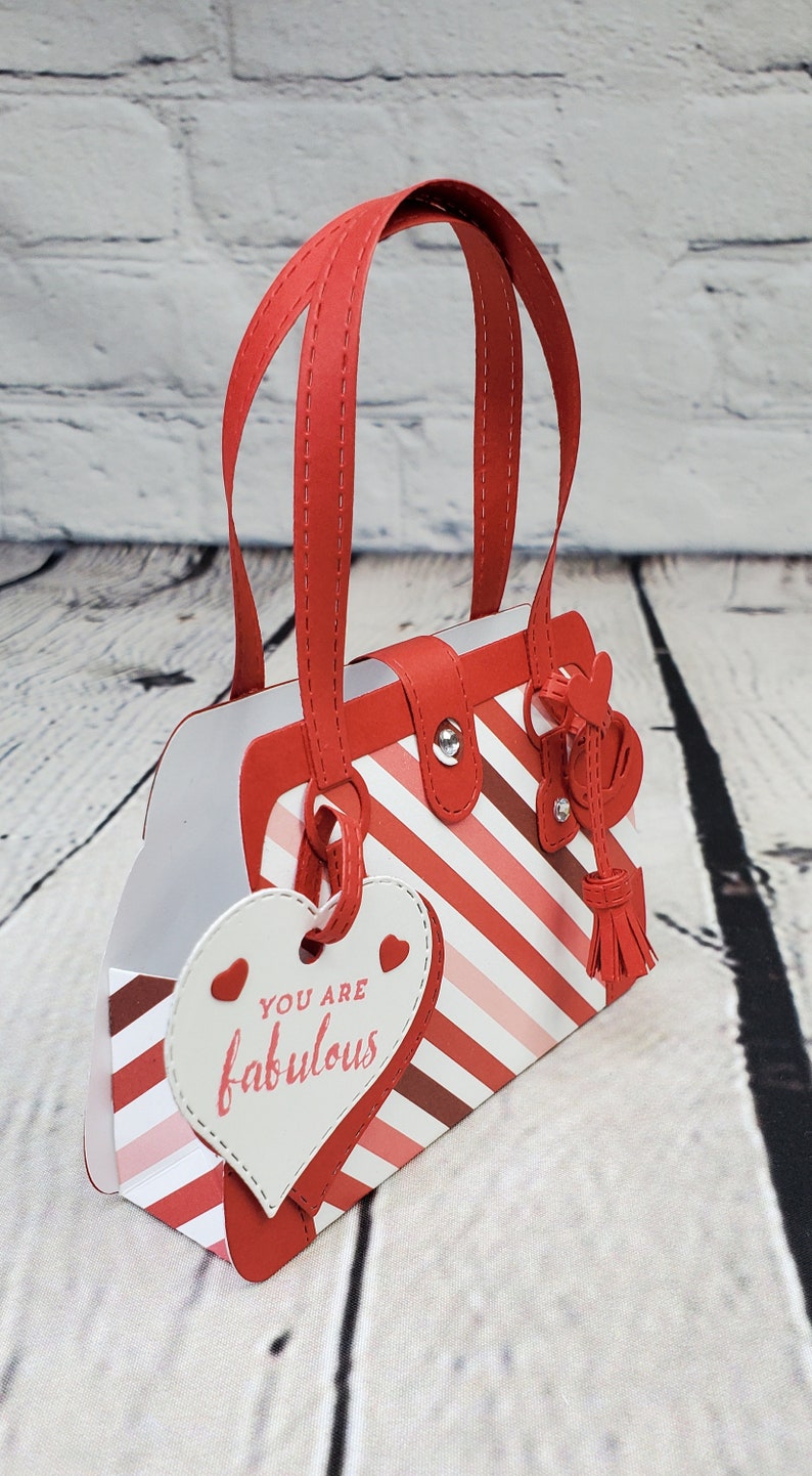 Valentines Paper Purse Gift Card Holderpaper Purse Gift Card | Etsy