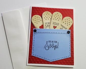 Handmade Feel Better Soon Band-Aid Card,Get Well Soon Card,Sick,Surgery,Hospital,Covid,Speedy Recovery,Sending Hugs,Thinking of You Card