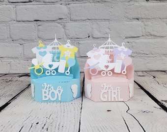 Baby Boy/Girl Pop Up Card, Baby Shower Gift, New Baby Pop Up Card, Welcome Baby Handmade Greeting Card.
