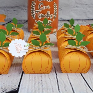 Thanksgiving Pumpkin Treat Boxes,Thanksgiving Party Favors,Thanksgiving/Fall Treats,Thanksgiving Table Decor, Fall Favor, Autumn Favor image 5