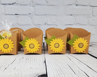 Fall Sunflower Fry Treat Boxes,Thanksgiving Treat Boxes,Fall Treat Boxes,Thanksgiving Party Favors,Fall Favor Boxes,Thanksgiving Table Decor