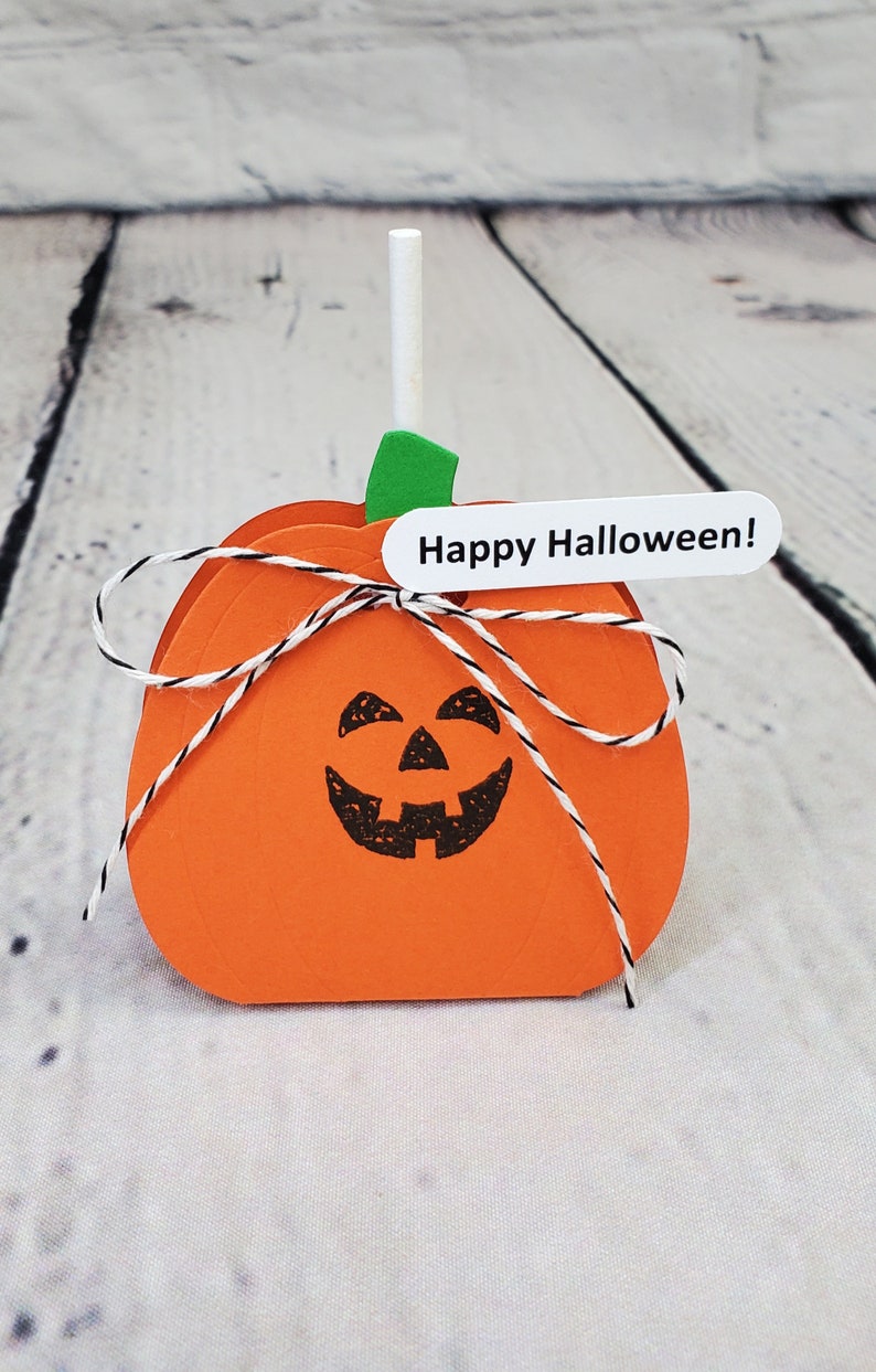 Halloween Pumpkin Lollipop Holders, Jack-o-Lantern Lollipop Holders, Halloween Favors,Pumpkin Cake Pop Holders,Halloween Treats for Class. image 6