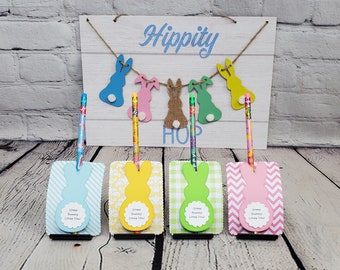 Easter Bunny Pencil Holders,Easter Party Favors,Easter Classroom Favor,Hoppy Easter Pencil Holders,Easter Lollipop Holders,Pencils Included.