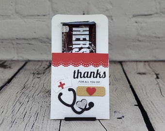 Nurse Appreciation Hershey Bar Holder, Hershey Bar Wrapper, Teachers Assistant, Appreciation Week Candy Bar Wrap, Gift for Teacher.