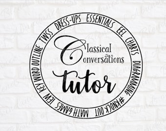 Conversaciones clásicas Svg - Conversaciones clásicas Esenciales - Escuela en casa Svg - CC Essentials Svg - CC Essentials Tutor - CC Tutor Gift