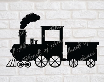 Train Svg - Locomotive Svg - Train Clipart - Train Silhouette - Choo Choo Train Svg - Train Cut File - Steam Train Cut Files - Model Train