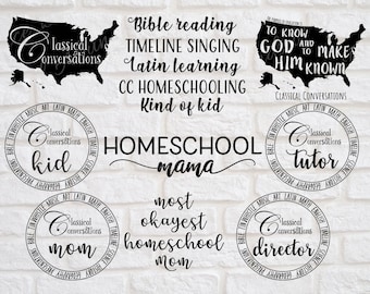 Conversaciones Clásicas Svg - Escuela Hogar Svg - CC Svg - Escuela Hogar Mama Svg - CC Circular - USA Svg - Para Conocer a Dios y Hacerlo Conocido