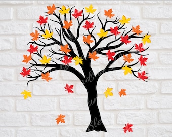 Fall Tree SVG - Maple Tree Svg - Autumn Tree Svg - Autumn SVG - Fall Svg - Svg Cricut File - Autumn Decor - Fall Decor - Home Decor