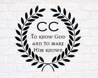Conversaciones Clásicas SVG - CC T-Shirt Svg - Camisa de la escuela en casa - Conocer a Dios y hacerlo conocido Svg - Laurel Wreath Svg - cc ciclo 1 camisa