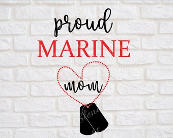 Download Proud Marine Mom Svg Etsy