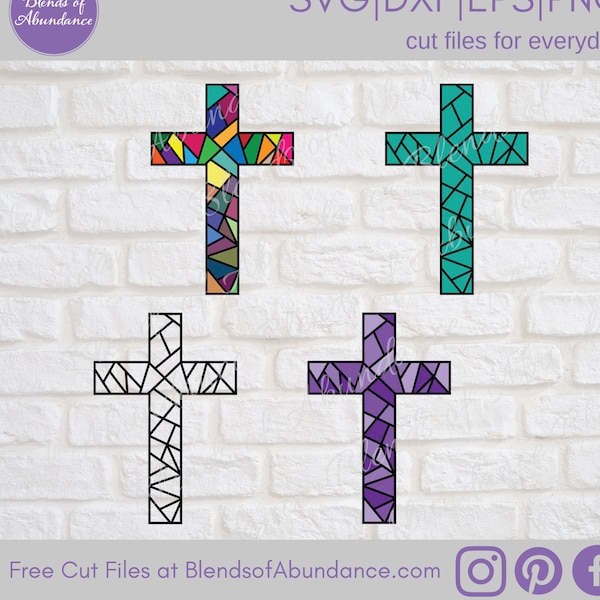 Stained Glass Cross SVG - Easter Cross Svg - Stained Glass Svg - Easter Sign SVG - Spring SVG - Spring Decor Svg - Happy Easter - Cross Svg