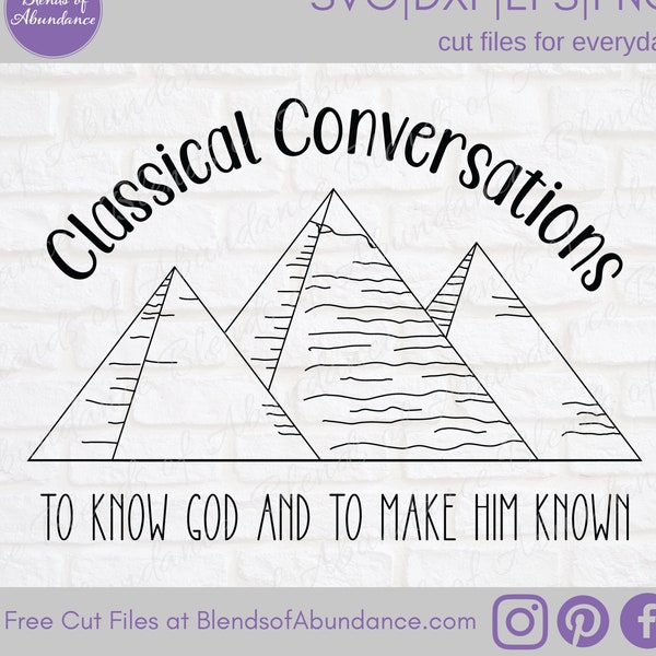 Classical Conversations Svg - CC Pyramid Cycle 1 Svg - Home School Svg - CC Svg - CC To Know God and Make Him Known Svg - C.C. Kid Svg