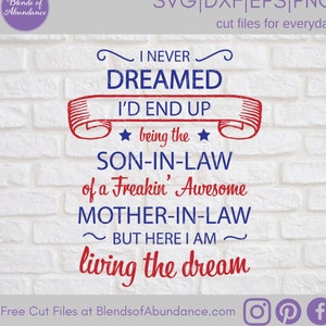 Humor do genro SVG - Vivendo o sonho Humor Svg - Presente do genro - Humor Svg - Svg engraçado - Camiseta Svg - Presente SIL da MIL - Presentes para sogros